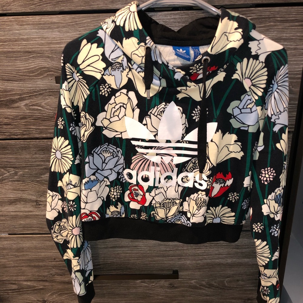 Adidas Floral Black Hoodie